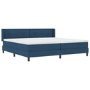 Box spring seng med hovedgærde Blå 200 x 200 cm Stof