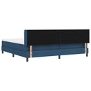 Box spring seng med hovedgærde Blå 200 x 200 cm Stof