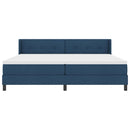Box spring seng med hovedgærde Blå 200 x 200 cm Stof