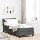 Box spring seng med hovedgærde Mørkegrå 200 x 80 cm Stof