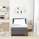Box spring seng med hovedgærde Mørkegrå 200 x 80 cm Stof