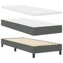 Box spring seng med hovedgærde Mørkegrå 200 x 80 cm Stof