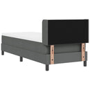 Box spring seng med hovedgærde Mørkegrå 200 x 80 cm Stof