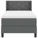 Box spring seng med hovedgærde Mørkegrå 200 x 80 cm Stof