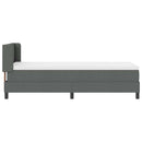 Box spring seng med hovedgærde Mørkegrå 200 x 80 cm Stof