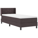Box spring seng med pude Mørk Brun 200 x 80 cm Stof
