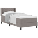 Box spring seng med hovedgærde Gråbrun 200 x 80 cm Stof