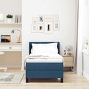 Box spring seng med hovedgærde Blå 200 x 80 cm Stof