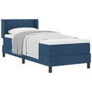 Box spring seng med hovedgærde Blå 200 x 80 cm Stof