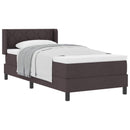 Box spring seng med hovedgærde Mørk Brun 190 x 90 cm Stof