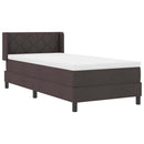 Box spring seng med hovedgærde Mørk Brun 190 x 90 cm Stof