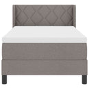 Box spring seng med hovedgærde Gråbrun 190 x 90 cm Stof