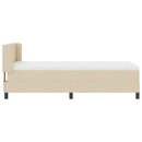 Box spring seng med pude med hovedgærde Creme 190 x 90 cm Stof