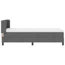 Box spring seng med hovedgærde Mørkegrå 200 x 90 cm Stof