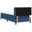 Box spring seng med hovedgærde Blå 200 x 90 cm Stof