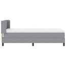 Box spring seng med hovedgærde Lysegrå 200 x 100 cm Stof