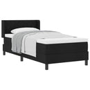 Box spring seng med pude med hovedgærde Sort 200 x 100 cm Stof