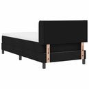 Box spring seng med pude med hovedgærde Sort 200 x 100 cm Stof