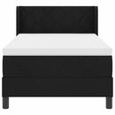 Box spring seng med pude med hovedgærde Sort 200 x 100 cm Stof