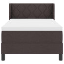 Box spring seng med hovedgærde Mørk Brun 200 x 100 cm Stof