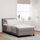 Box spring seng med hovedgærde Gråbrun 200 x 100 cm Stof