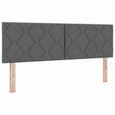 Box spring seng med hovedgærde Mørkegrå 190 x 140 cm Stof