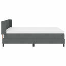 Box spring seng med hovedgærde Mørkegrå 190 x 140 cm Stof