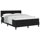 Box spring seng med hovedgærde Sort 190 x 140 cm Stof