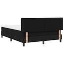 Box spring seng med hovedgærde Sort 190 x 140 cm Stof