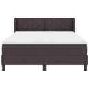 Box spring seng med hovedgærde Mørk Brun 190 x 140 cm Stof
