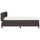 Box spring seng med hovedgærde Mørk Brun 190 x 140 cm Stof