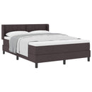 Box spring seng med hovedgærde Mørk Brun 200 x 140 cm Stof