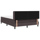 Box spring seng med hovedgærde Mørk Brun 200 x 140 cm Stof