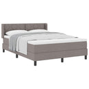 Box spring seng med pude Gråbrun 200 x 140 cm Stof