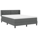 Box spring seng med hovedgærde Mørkegrå 200 x 160 cm Stof