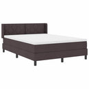 Box spring seng med hovedgærde Mørk Brun 200 x 160 cm Stof
