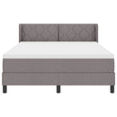 Box spring seng med hovedgærde Gråbrun 200 x 160 cm Stof
