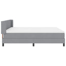 Box spring seng med hovedgærde Lysegrå 200 x 180 cm Stof