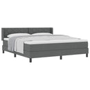 Box spring seng med pude Mørkegrå 200 x 180 cm Stof