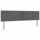 Box spring seng med pude Mørkegrå 200 x 180 cm Stof