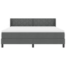 Box spring seng med pude Mørkegrå 200 x 180 cm Stof