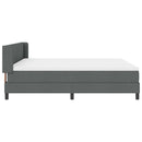 Box spring seng med pude Mørkegrå 200 x 180 cm Stof