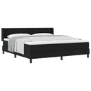 Box spring seng med hovedgærde Sort 200 x 180 cm Stof