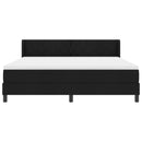 Box spring seng med hovedgærde Sort 200 x 180 cm Stof
