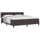 Box spring seng med hovedgærde Mørk Brun 200 x 180 cm Stof