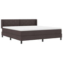 Box spring seng med hovedgærde Mørk Brun 200 x 180 cm Stof