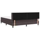 Box spring seng med hovedgærde Mørk Brun 200 x 180 cm Stof