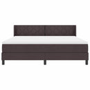 Box spring seng med hovedgærde Mørk Brun 200 x 180 cm Stof