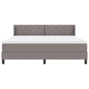 Box spring seng med hovedgærde Gråbrun 200 x 180 cm Stof