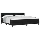 Box spring seng med hovedgærde Sort 200 x 200 cm Stof